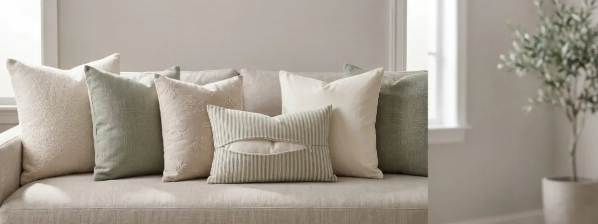 Removable waterproof cushion cover with hidden zipper - machine-washable, easy-clean pillow covers